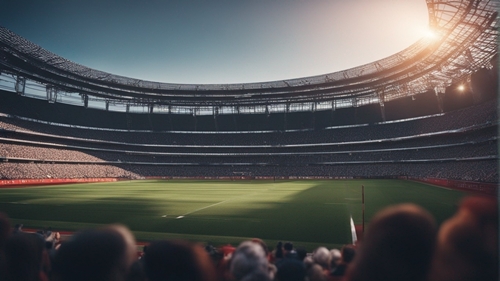 Un stade plein de spectateurs qui attendent le début du match